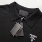 Replica Prada Embroidered half zip logo cardigan polo shirt