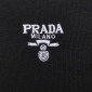 Replica Prada Embroidered half zip logo cardigan polo shirt