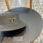 Replica Prada flat Straw Sun Hat