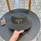 Replica Prada flat Straw Sun Hat