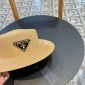 Replica Prada flat Straw Sun Hat