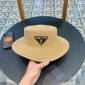 Replica Prada flat Straw Sun Hat