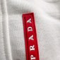 Replica Prada Red logo badge embossed drawstring elastic sweatpants shorts