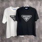 Replica Prada Letter logo couple short sleeve T-shirt