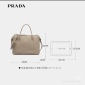 Replica Prada logo leather handbag