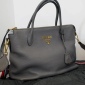 Replica Prada logo leather handbag