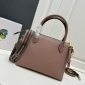 Replica Prada logo leather handbag