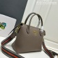 Replica Prada logo leather handbag