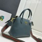 Replica Prada logo leather handbag