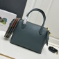 Replica Prada logo leather handbag