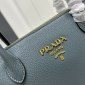 Replica Prada logo leather handbag