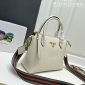 Replica Prada logo leather handbag