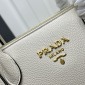 Replica Prada logo leather handbag