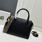 Replica Prada logo leather handbag