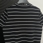 Replica Prada Logo inlaid striped sweater short sleeve