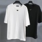 Replica Prada Metal triangle label fashion round neck short sleeve