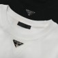 Replica Prada Metal triangle label fashion round neck short sleeve