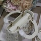 Replica DIOR Four check sheepskin badge wide shoulder strap bag