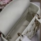 Replica DIOR Four check sheepskin badge wide shoulder strap bag