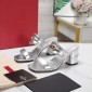 Replica VALENTINO GARAVANITAN-GO Cowhide slippers with thick heels