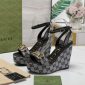 Replica Guccl sky-high platform patent leather heels
