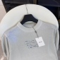 Replica DIOR Embroidered logo1947 crew-neck knitted short-sleeved T-shirt