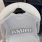 Replica AMIRI Short sleeve knit T-shirt with simple logo elements on the chest