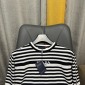 Replica Prada Stripe Logo-Intarsia Short-Sleeve Top