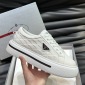 Replica Prada Enamelled triangular metal logo sneaker