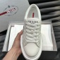 Replica Prada Enamelled triangular metal logo sneaker