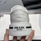 Replica Prada Enamelled triangular metal logo sneaker