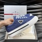 Replica Prada Enamelled triangular metal logo sneaker