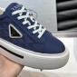 Replica Prada Enamelled triangular metal logo sneaker