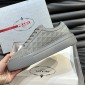 Replica Prada Enamelled triangular metal logo sneaker