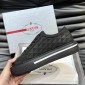 Replica Prada Enamelled triangular metal logo sneaker