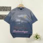 Replica Balenciaga 2024 SS Eiffel Tower ink-jet gradient color print short-sleeved T-shirt