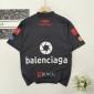 Replica Balenciaga 2024 SS multi-LOGO classic printed neckline embroidery readywear ground into old short-sleeved T-shirts