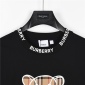 Replica Burberry teddy Bear gingham embroidered short sleeve T-shirt