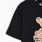 Replica Burberry teddy Bear gingham embroidered short sleeve T-shirt