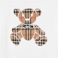 Replica Burberry teddy Bear gingham embroidered short sleeve T-shirt