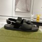 Replica GUCCI Double G hollow silver buckle sandals