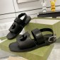 Replica GUCCI Double G hollow silver buckle sandals