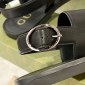 Replica GUCCI Double G hollow silver buckle sandals