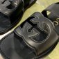 Replica GUCCI Double G hollow silver buckle sandals