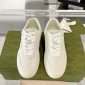 Replica GUCCI couple double G Leather finish casual shoes