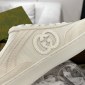 Replica GUCCI couple double G Leather finish casual shoes