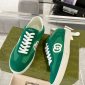 Replica GUCCI couple double G Leather finish casual shoes