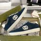 Replica GUCCI couple double G Leather finish casual shoes