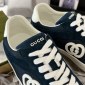 Replica GUCCI couple double G Leather finish casual shoes