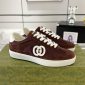 Replica GUCCI couple double G Leather finish casual shoes